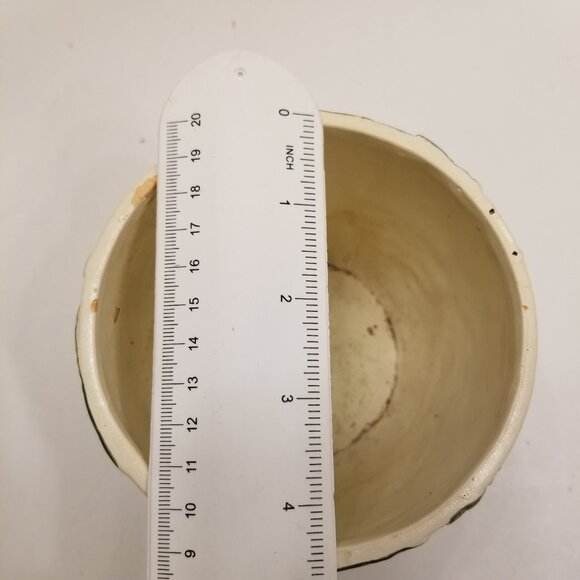 4" Ceramic Green Fern Painted Relief Planter Pacific Greenhouse - Picture 8 of 15